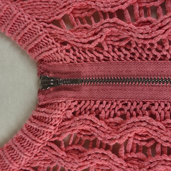 Chico's Open Knit Full Double Zip Sweater - Picture 3 of 13